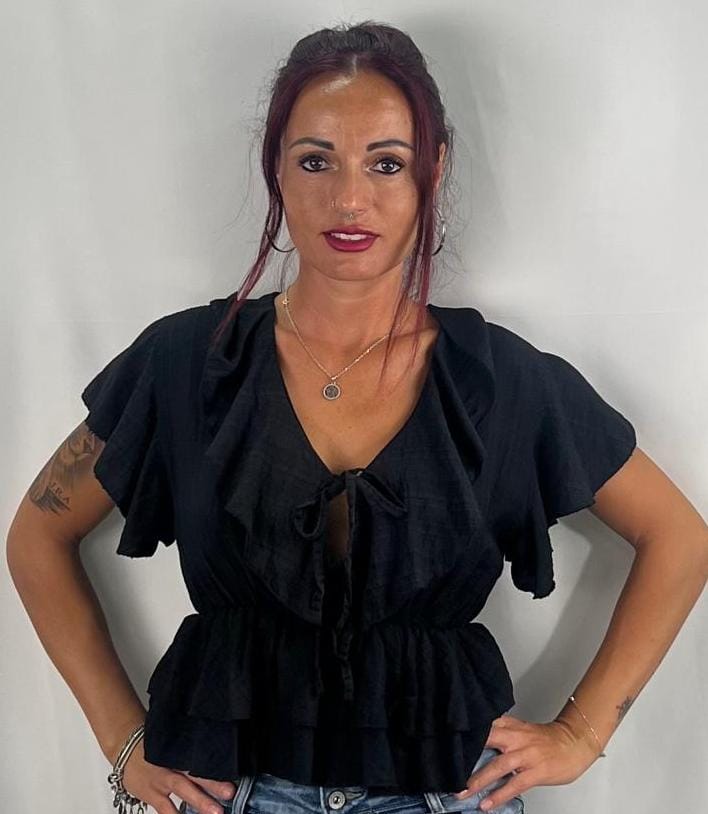 BLUSA DE VOLANTE TALLA UNICA